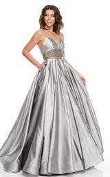 2 of 12 Rachel Allan 7094 Dress Gunmetal