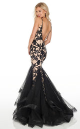 3 of 8 Rachel Allan 7096 Dress Black-Nude