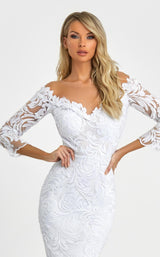 2 of 2 Nicole Bakti 7097 Dress White