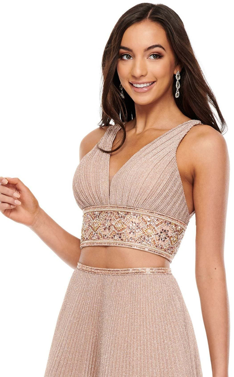 Rachel Allan 7099 Dress Rose-Gold