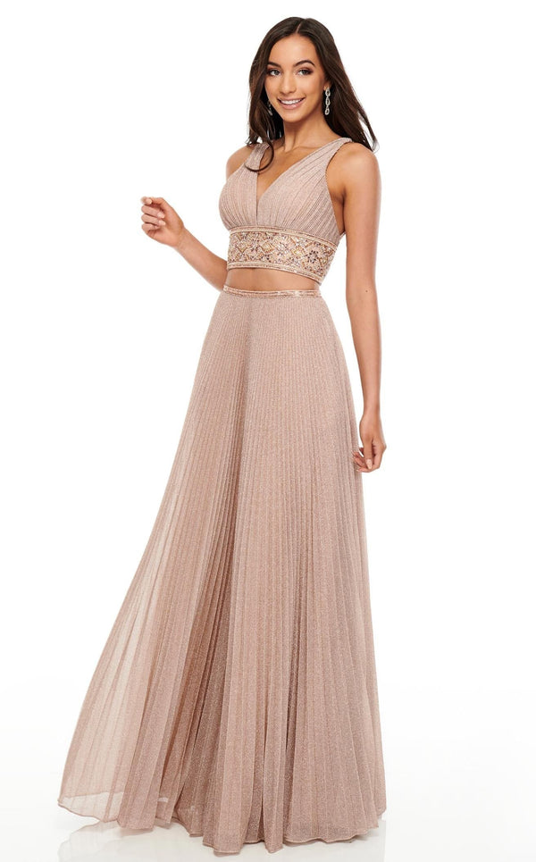 Rachel Allan 7099 Dress Rose-Gold