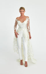 1 of 2 Nicole Bakti 7099 Jumpsuit White