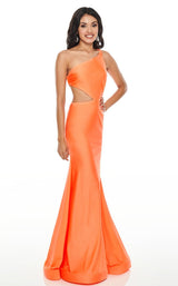 2 of 12 Rachel Allan 7100 Dress Tangerine