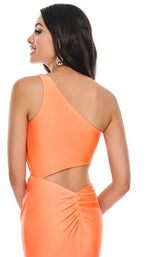 11 of 12 Rachel Allan 7100 Dress Tangerine