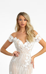 4 of 4 Nicole Bakti 7101 Dress White
