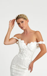 2 of 2 Nicole Bakti 7102 Dress White