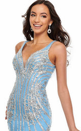 7 of 10 Rachel Allan 7103 Dress Periwinkle