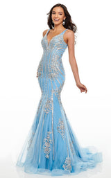 2 of 10 Rachel Allan 7103 Dress Periwinkle