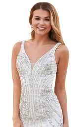 8 of 10 Rachel Allan 7103 Dress White