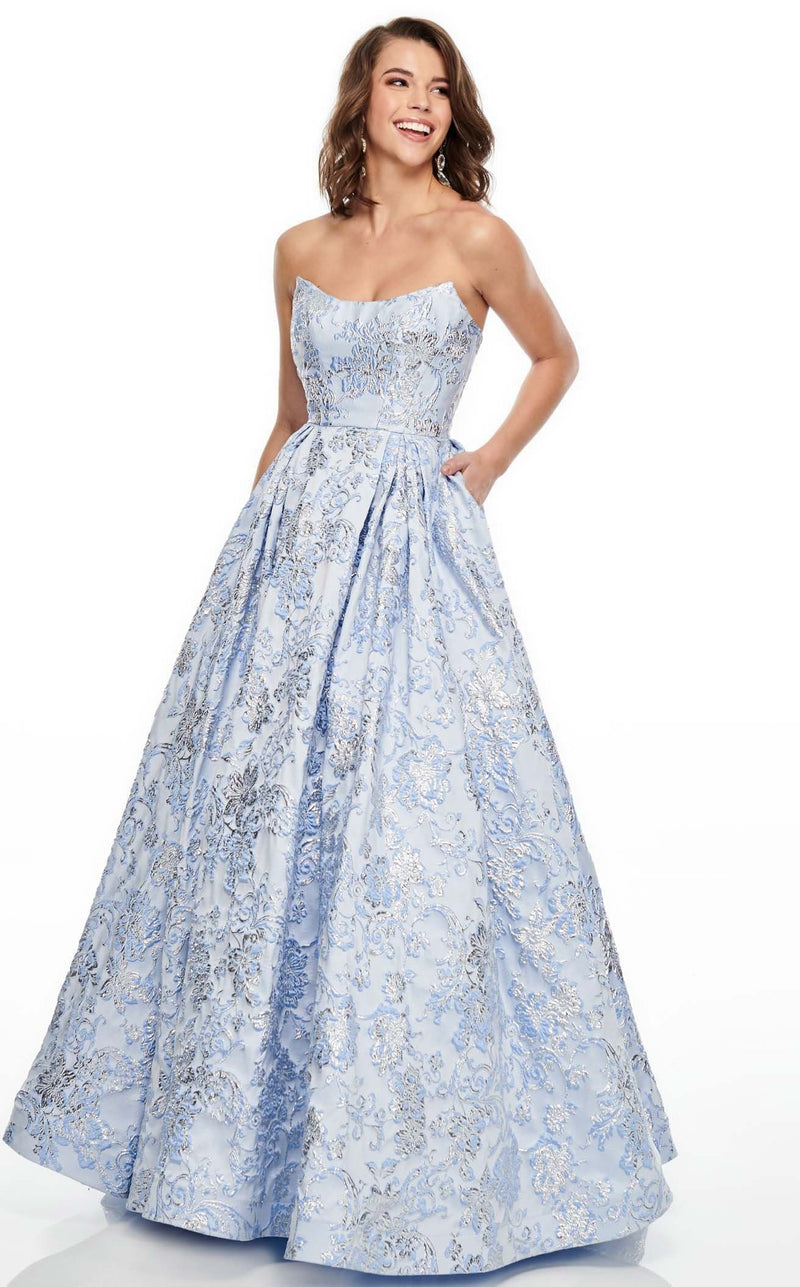 Rachel Allan 7104 Dress Periwinkle