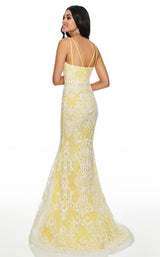 6 of 12 Rachel Allan 7105 Dress Yellow-White