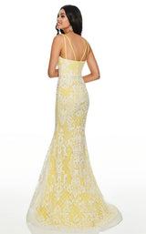 Rachel Allan 7105 Dress Yellow-White