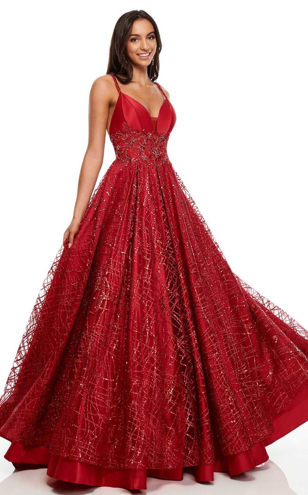 Rachel Allan 7111 Dress Red