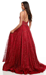 4 of 8 Rachel Allan 7111 Dress Red