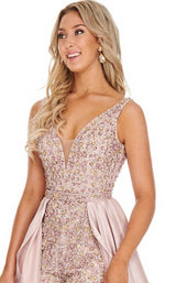 6 of 8 Rachel Allan 7120 Dress Nude-Multi