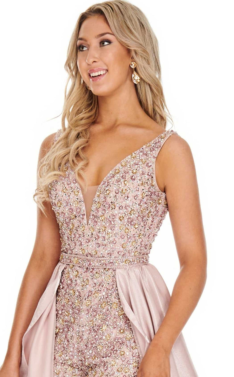 Rachel Allan 7120 Dress Nude-Multi