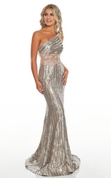 1 of 8 Rachel Allan 7121 Dress Gunmetal