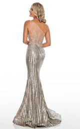 3 of 8 Rachel Allan 7121 Dress Gunmetal