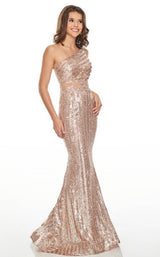 2 of 8 Rachel Allan 7121 Dress Rose-Gold