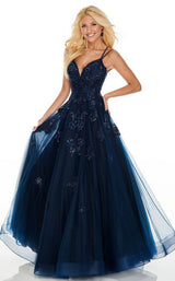 1 of 8 Rachel Allan 7122 Dress Navy