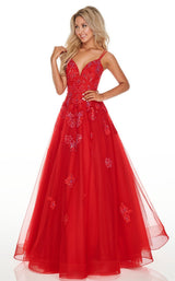 2 of 8 Rachel Allan 7122 Dress Red