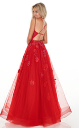 4 of 8 Rachel Allan 7122 Dress Red