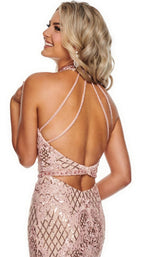 14 of 16 Rachel Allan 7123 Dress Blush