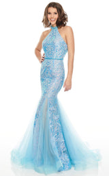 3 of 16 Rachel Allan 7123 Dress Periwinkle