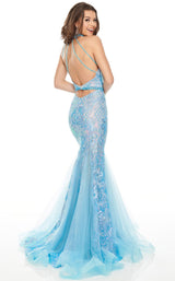 7 of 16 Rachel Allan 7123 Dress Periwinkle