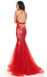 8 of 16 Rachel Allan 7123 Dress Red-Nude