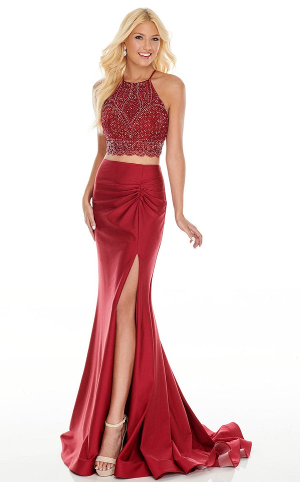 Rachel Allan 7125 Dress Marsala