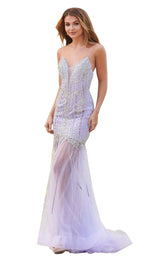 3 of 8 Rachel Allan 7126 Dress Lilac