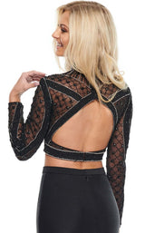 10 of 12 Rachel Allan 7128 Dress Black