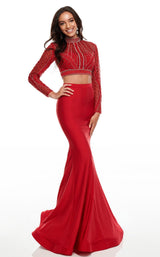 2 of 12 Rachel Allan 7128 Dress Red