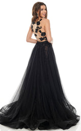 3 of 8 Rachel Allan 7130 Dress Black-Nude