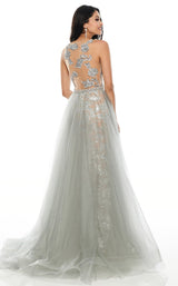 4 of 8 Rachel Allan 7130 Dress Silver-Nude