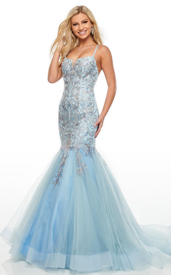 Rachel Allan 7132 Dress Powder-Blue