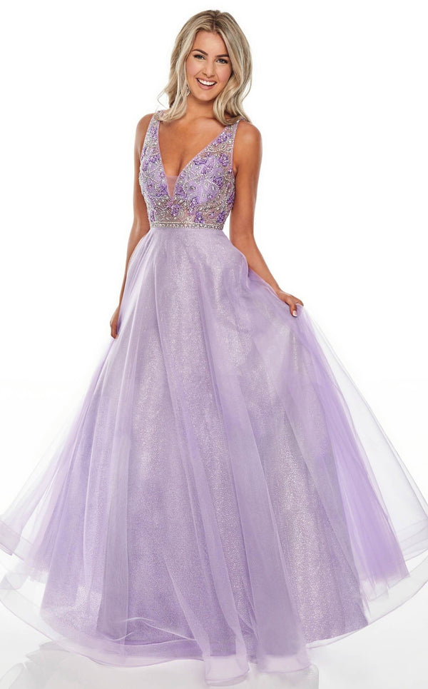 Rachel Allan 7136 Dress Lilac