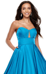 11 of 17 Rachel Allan 7139 Dress Ocean-Blue