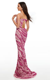 6 of 12 Rachel Allan 7141 Dress Fuchsia-Pink