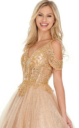 7 of 12 Rachel Allan 7143 Dress Gold