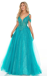 2 of 12 Rachel Allan 7143 Dress Jade