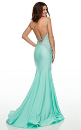 4 of 11 Rachel Allan 7144 Dress Aqua