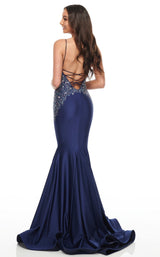 6 of 11 Rachel Allan 7144 Dress Navy