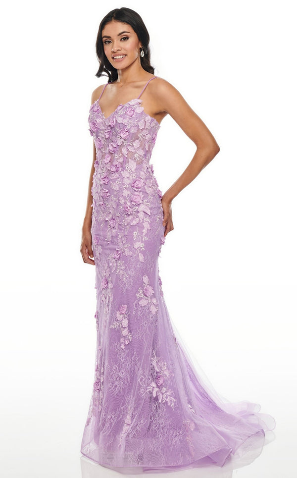 Rachel Allan 7145 Dress Lilac