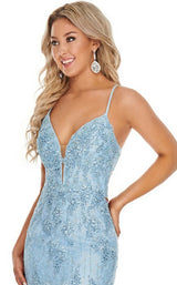 9 of 12 Rachel Allan 7150 Dress Powder-Blue