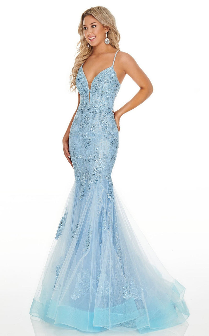 Rachel Allan 7150 Dress Powder-Blue