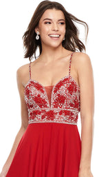 7 of 12 Rachel Allan 7157 Dress Red