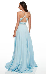 6 of 12 Rachel Allan 7157 Dress Sky-Blue