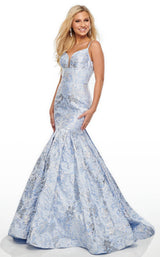 2 of 8 Rachel Allan 7158 Dress Perwinkle